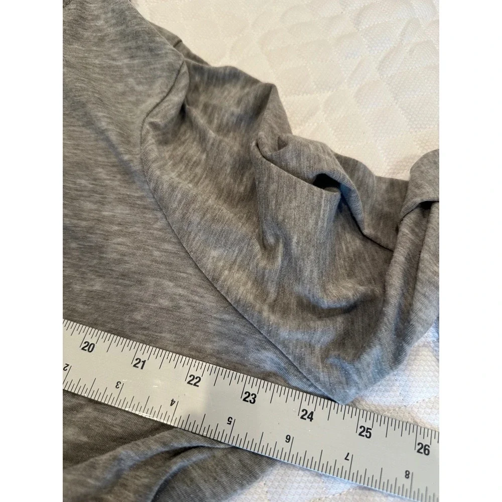 Cyrus Womens 1X Heather Grey Zip Up lightweight Hoodie Cinched Elastic Back - Picture 4 of 5